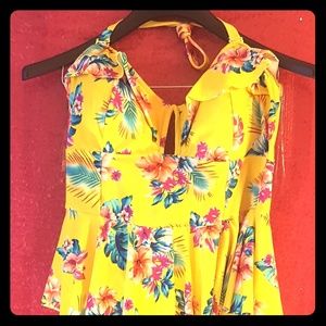 Forever21+ Tropical Halter Swimsuit